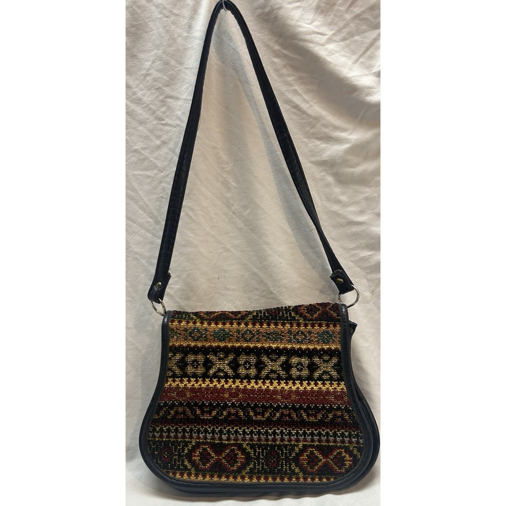 VTG Tapestry Rug Purse Crossbody Bag Boho Hippie Indie Festival Y2K 90s